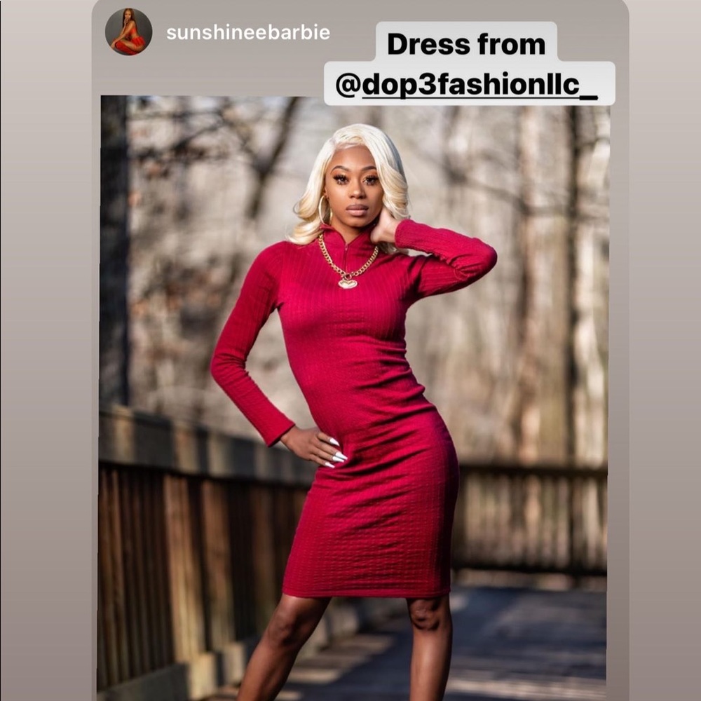 Jacquard Bodycon Dress - Picture 5 of 5
